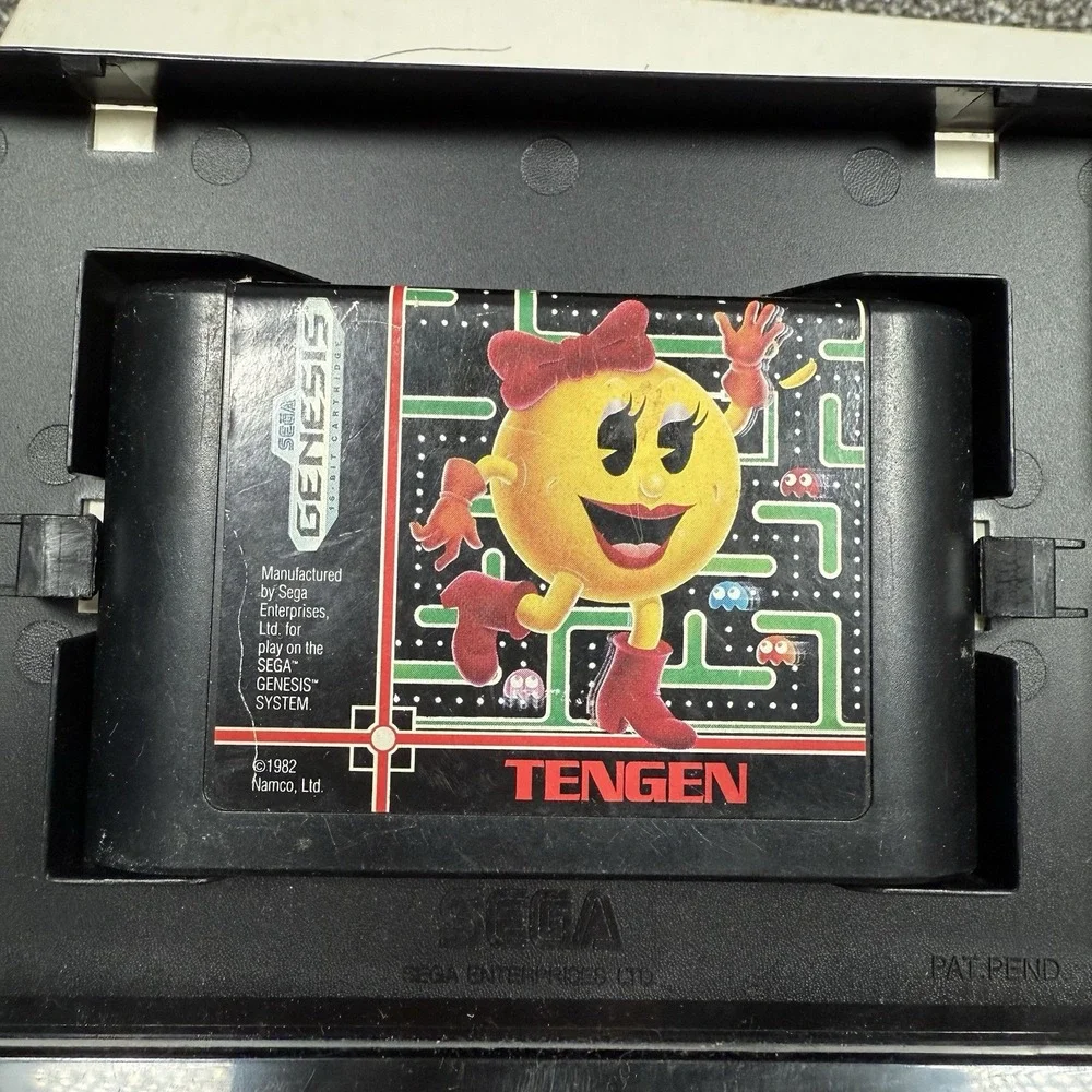 Ms. Pac-Man (Sega Genesis, 1991) Complete In Box Hangtab, Fast‎ Shipping Manual
